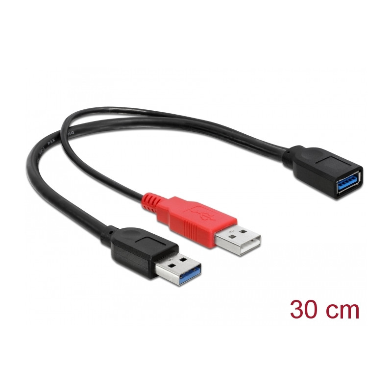 Delock USB 5 Gbps Kabel Typ-A Stecker + USB Typ-A Stecker zu USB 5 Gbps Typ-A Buchse