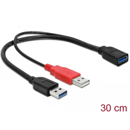 Delock USB 5 Gbps Kabel Typ-A Stecker + USB Typ-A Stecker zu USB 5 Gbps Typ-A Buchse