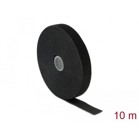 Delock Klettband auf Rolle L 10 m x B 20 mm schwarz