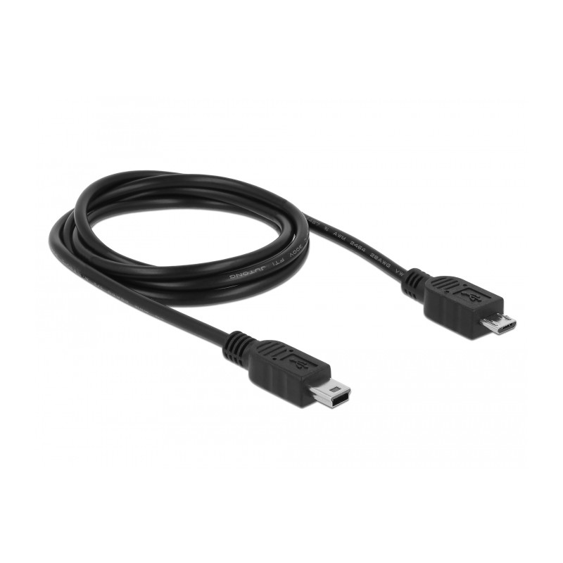 Delock Kabel USB 2.0 micro-B Stecker - USB mini Stecker 1 m