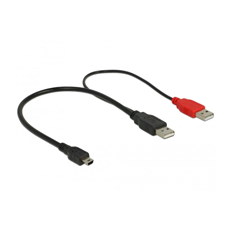 Delock Kabel 2 x USB 2.0-A Stecker - USB mini 5-pol