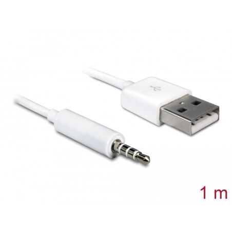 Delock Kabel USB-A Stecker - Klinke 3,5 mm Stecker 4 Pin IPod Shuffle 1 m