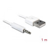 Delock Kabel USB-A Stecker - Klinke 3,5 mm Stecker 4 Pin IPod Shuffle 1 m
