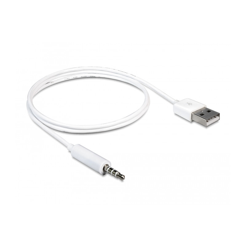 Delock Kabel USB-A Stecker - Klinke 3,5 mm Stecker 4 Pin IPod Shuffle 1 m
