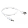 Delock Kabel USB-A Stecker - Klinke 3,5 mm Stecker 4 Pin IPod Shuffle 1 m