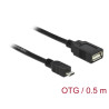 Delock Kabel USB micro-B Stecker - USB 2.0-A Buchse OTG 50 cm