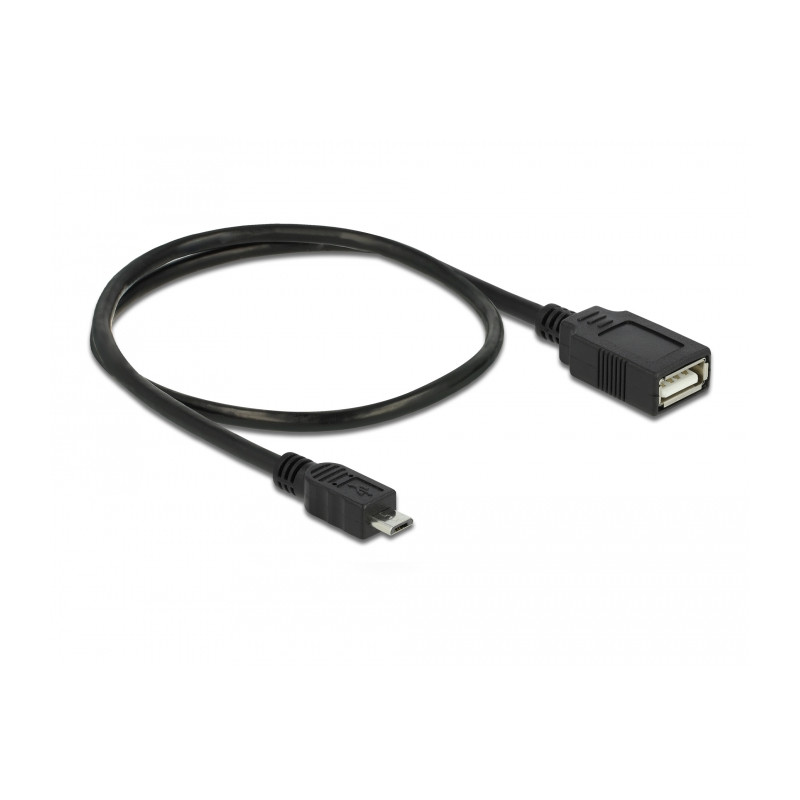 Delock Kabel USB micro-B Stecker - USB 2.0-A Buchse OTG 50 cm