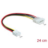 Delock Stromkabel 4 Pin Stecker - 4 Pin Floppy Buchse 24 cm