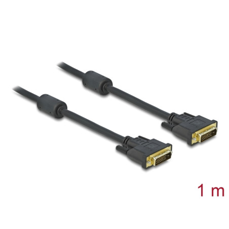 Delock Kabel DVI 24+1 Stecker - DVI 24+1 Stecker 1 m schwarz