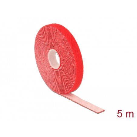 Delock Klettband auf Rolle L 5 m x B 13 mm rot