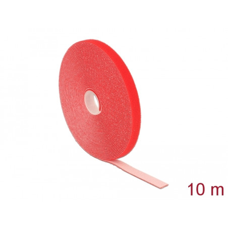 Delock Klettband auf Rolle L 10 m x B 13 mm rot