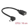 Delock Kabel Mini USB Stecker gewinkelt - USB 2.0-A Buchse OTG 16 cm