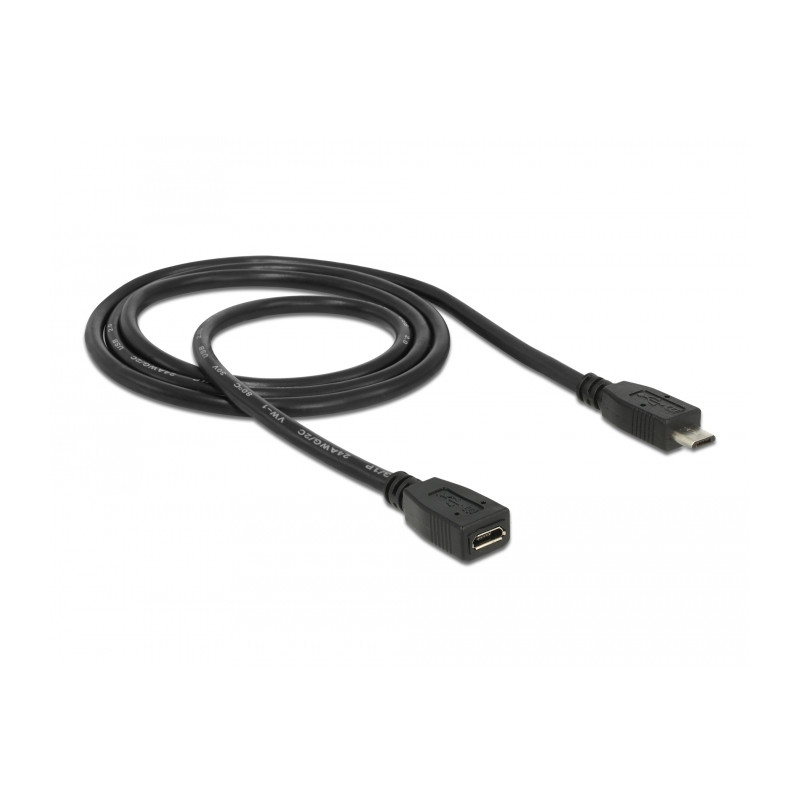 Delock Verlängerungskabel USB 2.0 Typ Micro-B Stecker - USB 2.0 Typ Micro-B Buchse 1 m