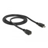 Delock Verlängerungskabel USB 2.0 Typ Micro-B Stecker - USB 2.0 Typ Micro-B Buchse 1 m