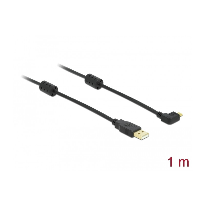 Delock Kabel USB-A Stecker - USB micro-B Stecker gewinkelt 270°