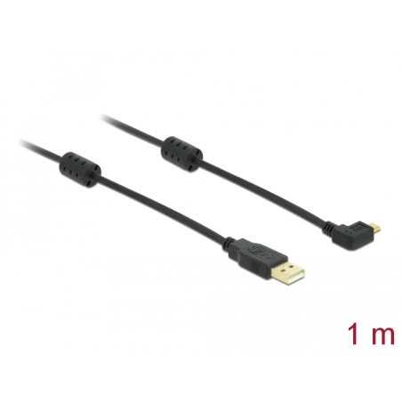 Delock Kabel USB-A Stecker - USB micro-B Stecker gewinkelt 270°