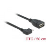 Delock Kabel USB micro-B Stecker - USB 2.0-A Buchse OTG 50 cm gewinkelt
