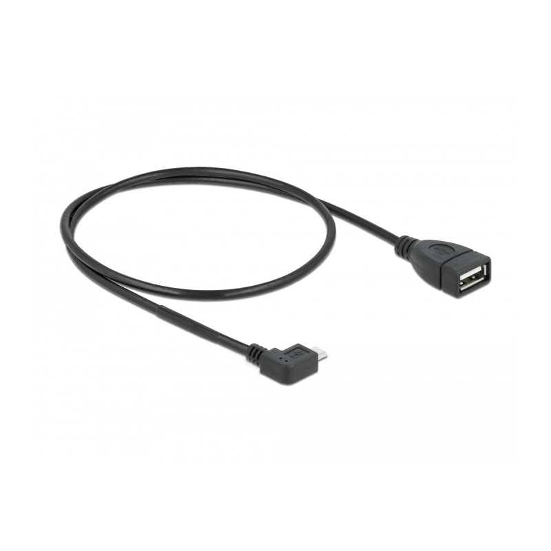 Delock Kabel USB micro-B Stecker - USB 2.0-A Buchse OTG 50 cm gewinkelt