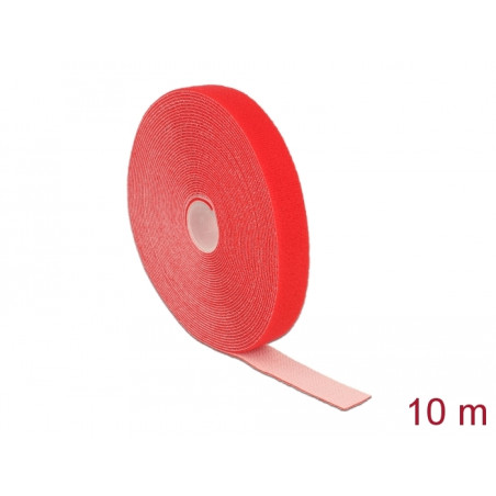 Delock Klettband auf Rolle L 10 m x B 20 mm rot