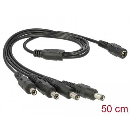 Delock Kabel DC Verteiler 5,5 x 2,1 mm 1 x Buchse - 4 x Stecker