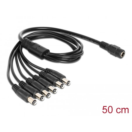 Delock Kabel DC Verteiler 5,5 x 2,1 mm 1 x Buchse - 6 x Stecker