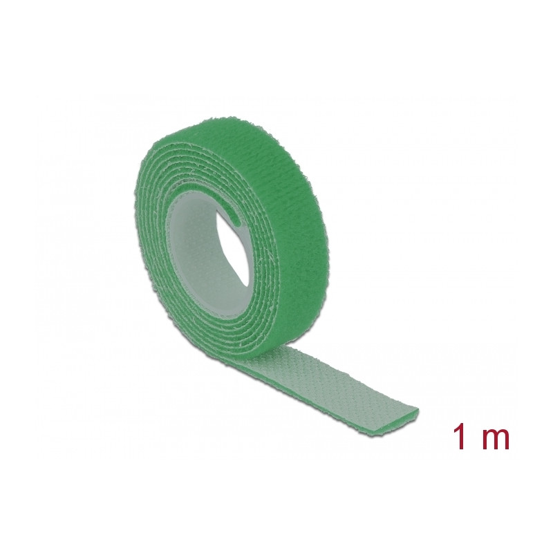 Delock Klettband auf Rolle L 1 m x B 13 mm grün