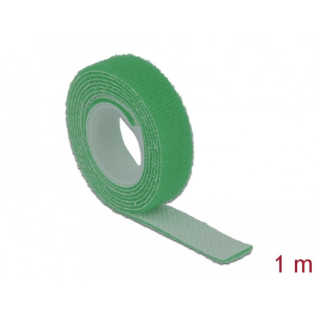 Delock Klettband auf Rolle L 1 m x B 13 mm grün