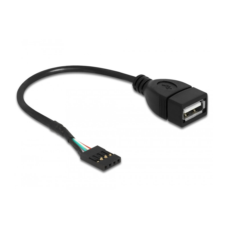 Delock Kabel USB Pin Header Buchse - USB 2.0 Typ-A Buchse 20 cm