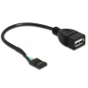 Delock Kabel USB Pin Header Buchse - USB 2.0 Typ-A Buchse 20 cm