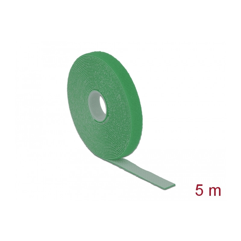 Delock Klettband auf Rolle L 5 m x B 13 mm grün