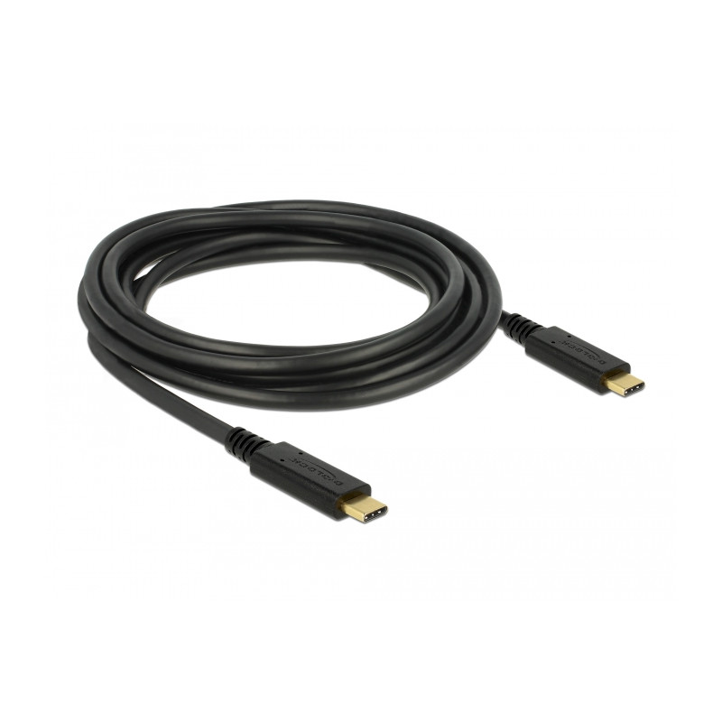 Delock USB 2.0 Kabel Type-C zu Type-C 3 m PD 5 A E-Marker
