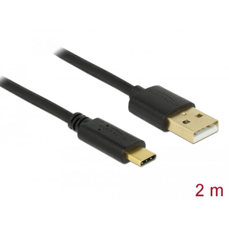 Delock USB 2.0 Kabel Typ-A zu Type-C 2 m