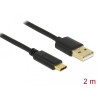 Delock USB 2.0 Kabel Typ-A zu Type-C 2 m
