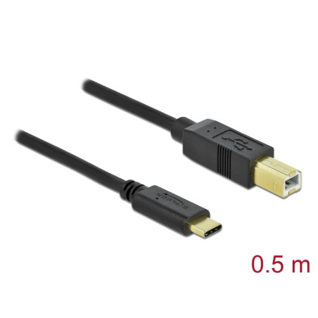 Delock USB 2.0 Kabel Type-C zu Typ-B 0,5 m