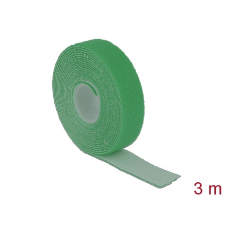 Delock Klettband auf Rolle L 3 m x B 20 mm grün