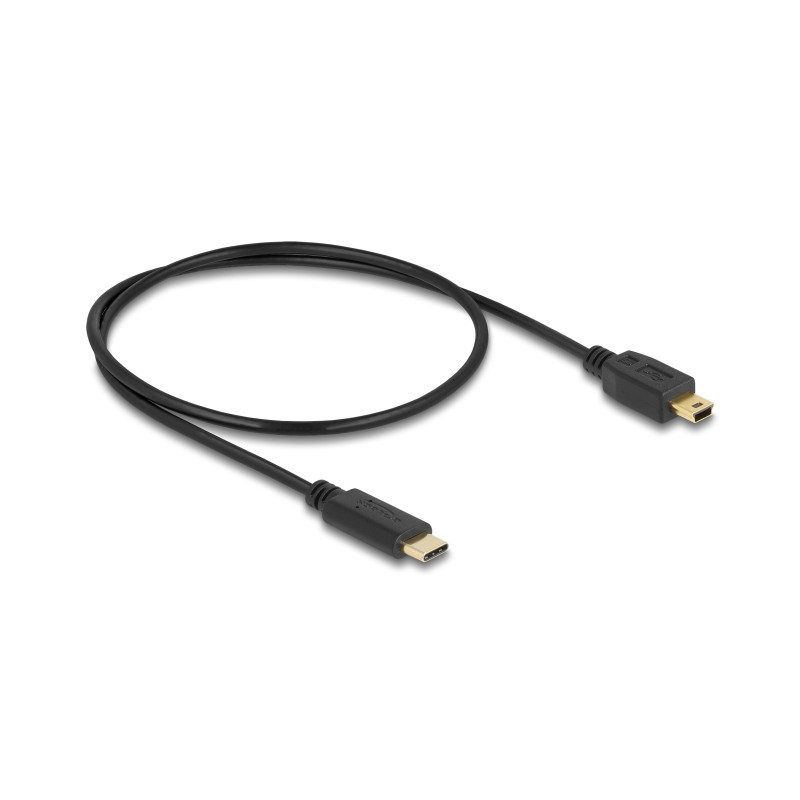 Delock Kabel USB Type-C™ 2.0 Stecker - USB 2.0 Typ Mini-B Stecker 0,5 m schwarz