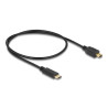 Delock Kabel USB Type-C™ 2.0 Stecker - USB 2.0 Typ Mini-B Stecker 0,5 m schwarz