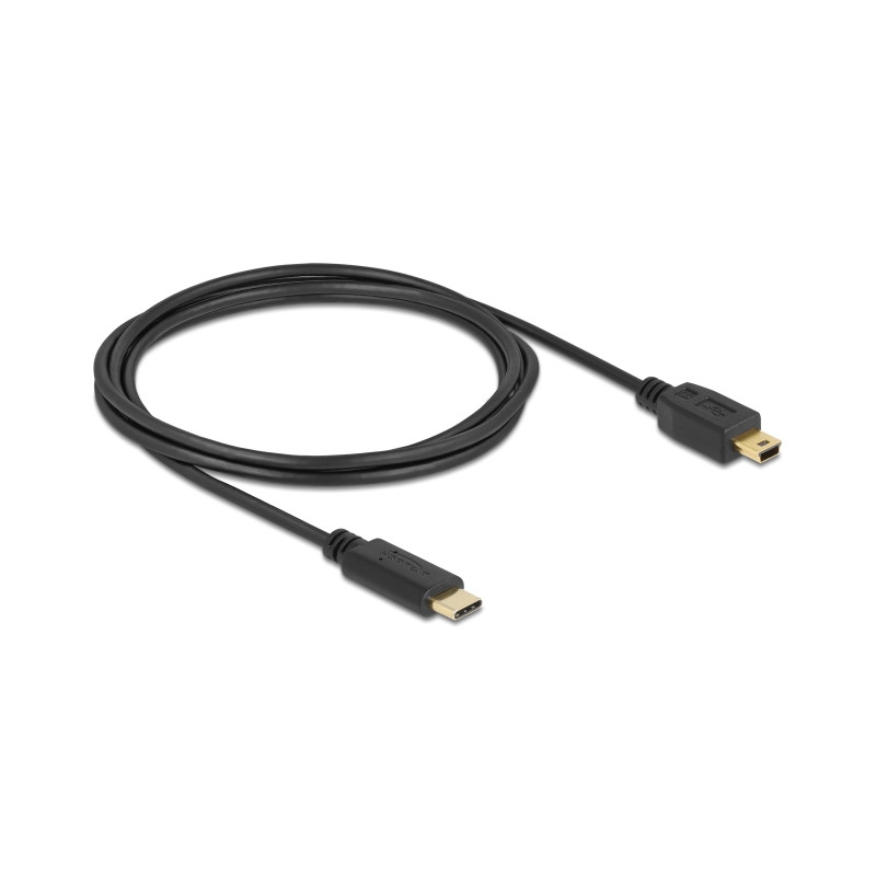 Delock Kabel USB Type-C™ 2.0 Stecker - USB 2.0 Typ Mini-B Stecker 2,0 m schwarz