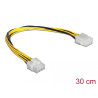 Delock Verlängerungskabel Stromversorgung 8 Pin EPS Stecker - Buchse 30 cm