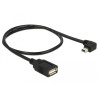 Delock Kabel USB mini Stecker gewinkelt - USB 2.0-A Buchse OTG 50 cm