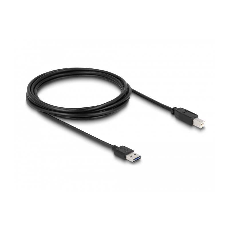 Delock Kabel EASY-USB 2.0 Typ-A Stecker - USB 2.0 Typ-B Stecker 3 m schwarz