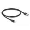Delock Kabel EASY-USB 2.0 Typ-A Stecker - USB 2.0 Typ Mini-B Stecker 1 m schwarz