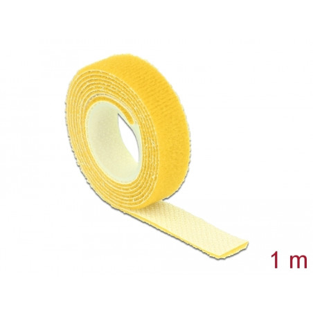 Delock Klettband auf Rolle L 1 m x B 13 mm gelb