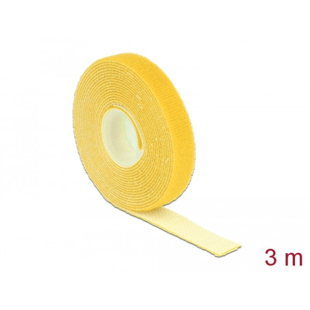 Delock Klettband auf Rolle L 3 m x B 13 mm gelb