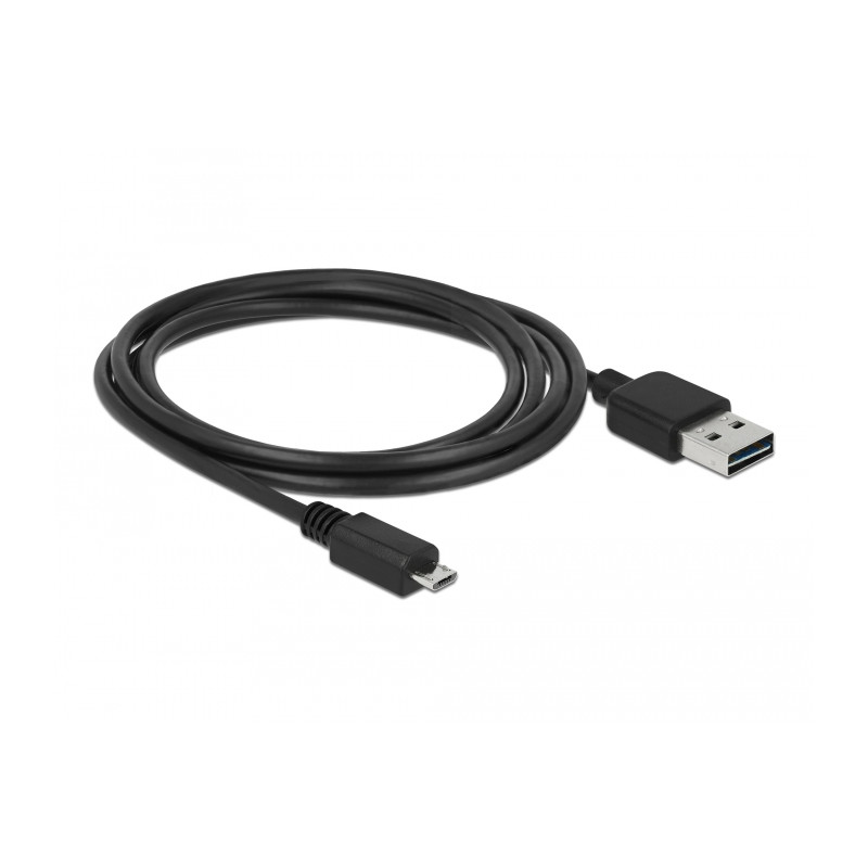 Delock Kabel EASY-USB 2.0 Typ-A Stecker - USB 2.0 Typ Micro-B Stecker 2 m schwarz
