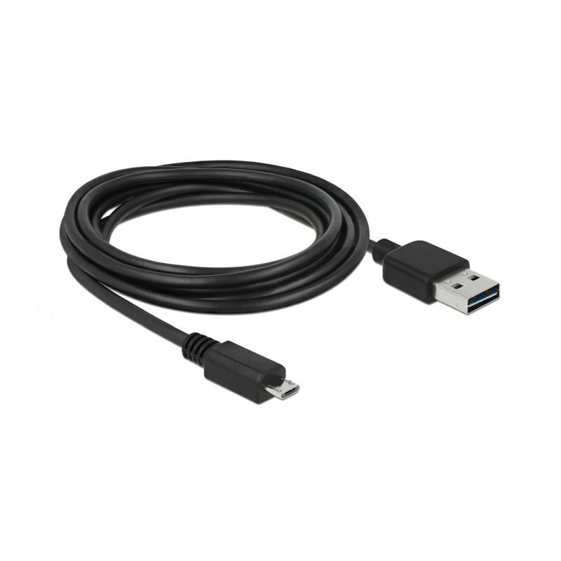 Delock Kabel EASY-USB 2.0 Typ-A Stecker - USB 2.0 Typ Micro-B Stecker 3 m schwarz