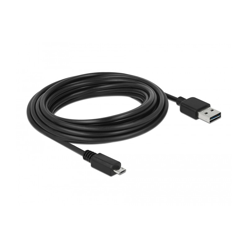 Delock Kabel EASY-USB 2.0 Typ-A Stecker - USB 2.0 Typ Micro-B Stecker 5 m schwarz