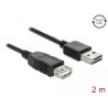 Delock Verlängerungskabel EASY-USB 2.0 Typ-A Stecker - USB 2.0 Typ-A Buchse schwarz 2 m