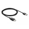 Delock Verlängerungskabel EASY-USB 2.0 Typ-A Stecker - USB 2.0 Typ-A Buchse schwarz 2 m