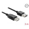 Delock Verlängerungskabel EASY-USB 2.0 Typ-A Stecker - USB 2.0 Typ-A Buchse schwarz 3 m